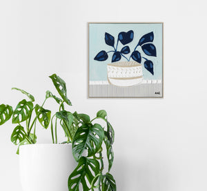 Blue Monstera Limited Edition Print